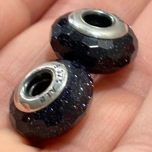 Pandora midnight blue murano charms